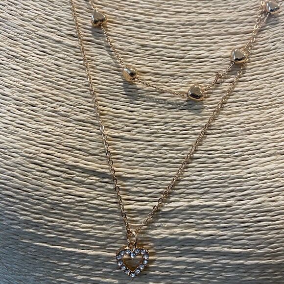 ✨🆕💫 BoHo Heart Diamond Layer Necklace🌻✨ - Picture 4 of 5